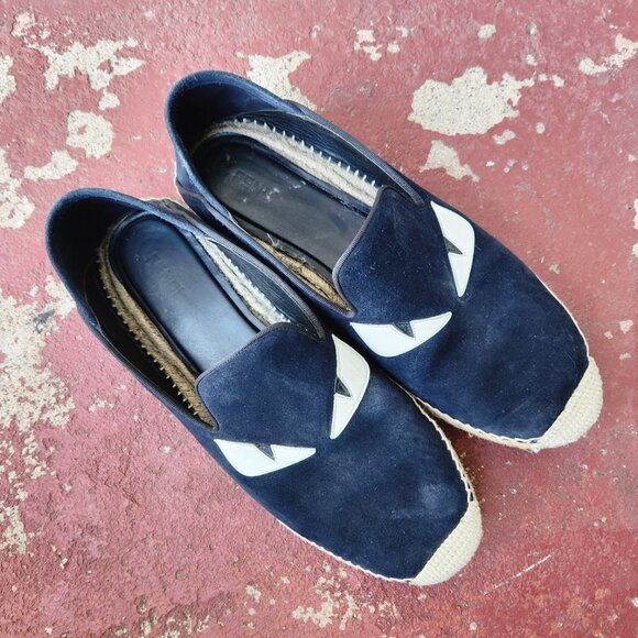 FENDI Navy Monster Espadrilles main image 7